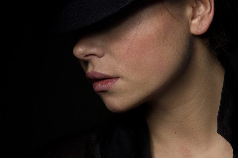 a woman's jaw