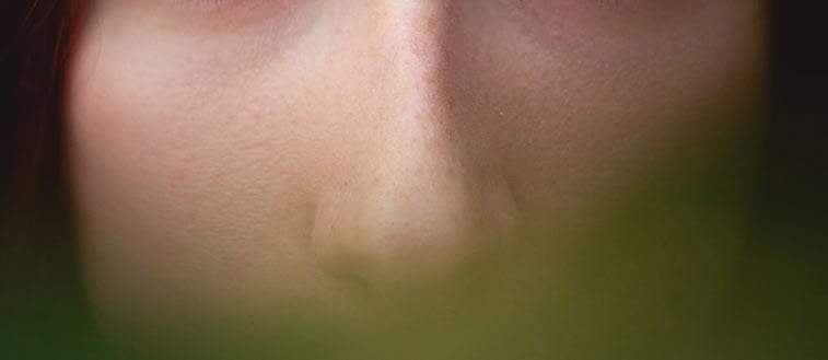 a woman's nose