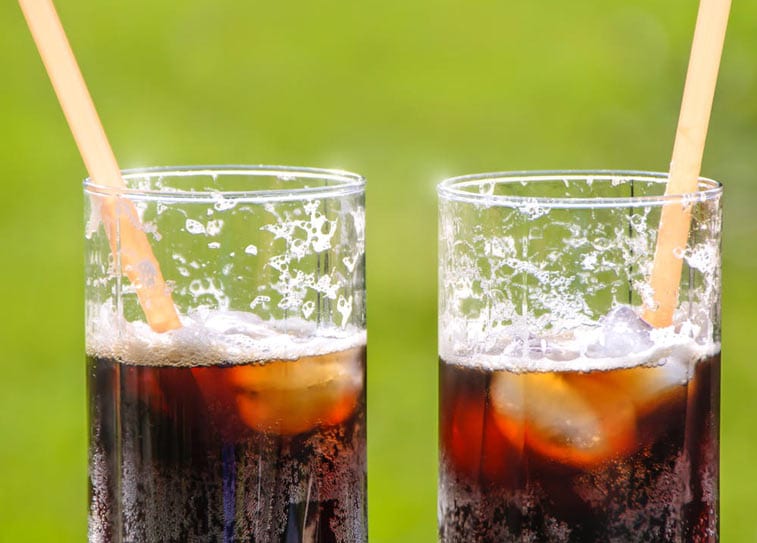 soft drinks like pepsi and coke are extremely acidic