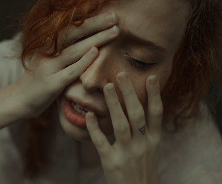 woman in pain
