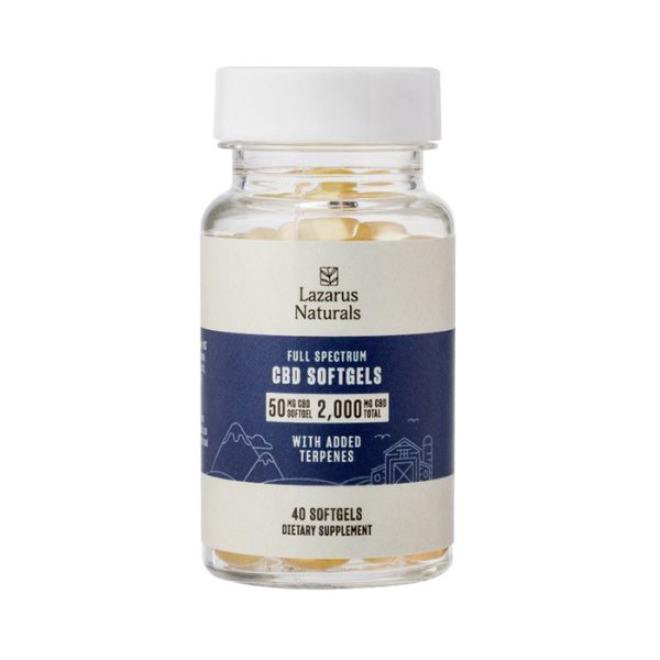Lazarus Naturals CBD Softgels (50mg - 40 Count)